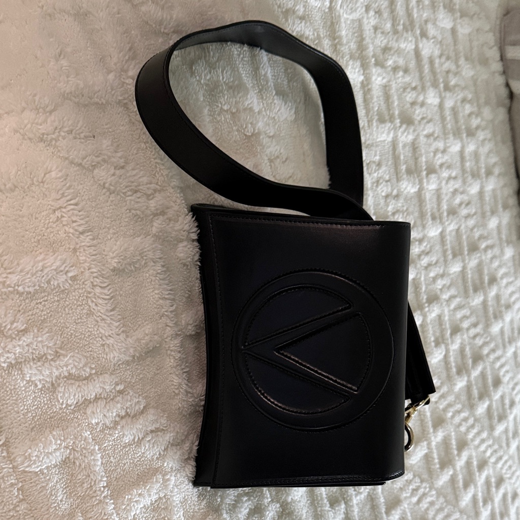 Valentino Black Leather Crossbody Bag